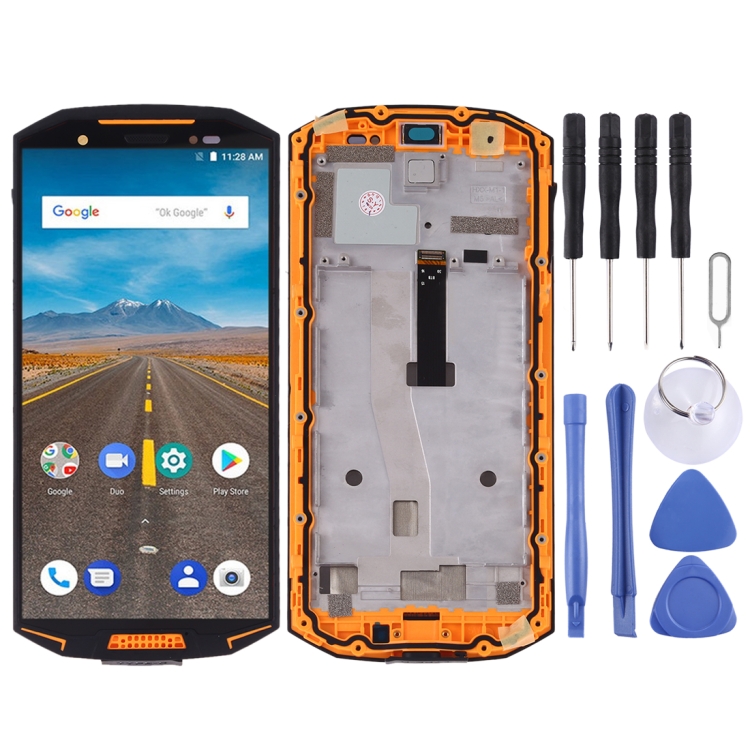 

LCD Screen and Digitizer Full Assembly with Frame for Doogee S70(Orange)