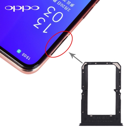 

SIM Card Tray + SIM Card Tray for OPPO Reno3 (Black)