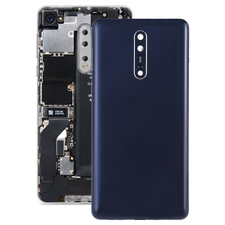 

Battery Back Cover with Camera Lens & Side Keys for Nokia 8(Blue)