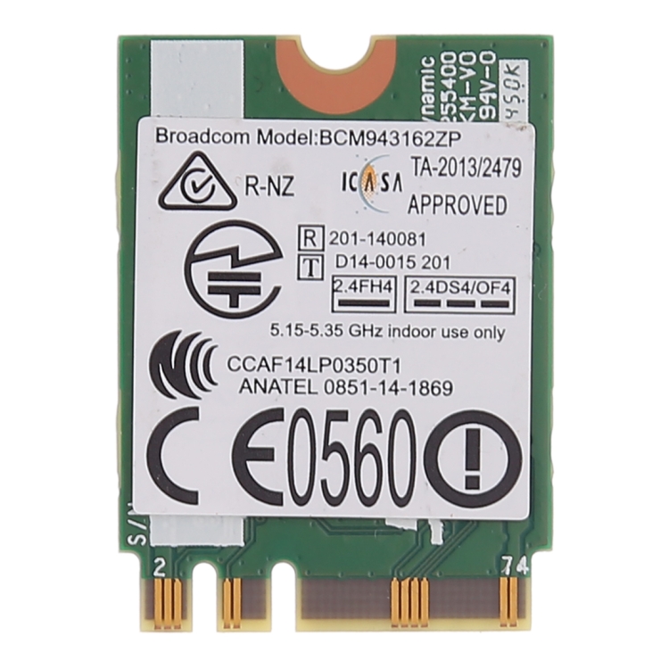 

BCM943162ZP Wireless Network Card for Lenovo E450 E550 E455 E555 M50-70 M50-80 G70-70 G70-80 Z70-80 G50-30 G50-45 G50-70