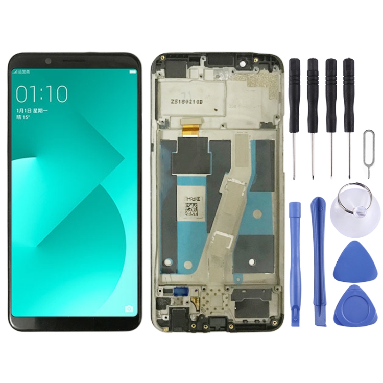 

LCD Screen and Digitizer Full Assembly with Frame for OPPO A83 (Black)