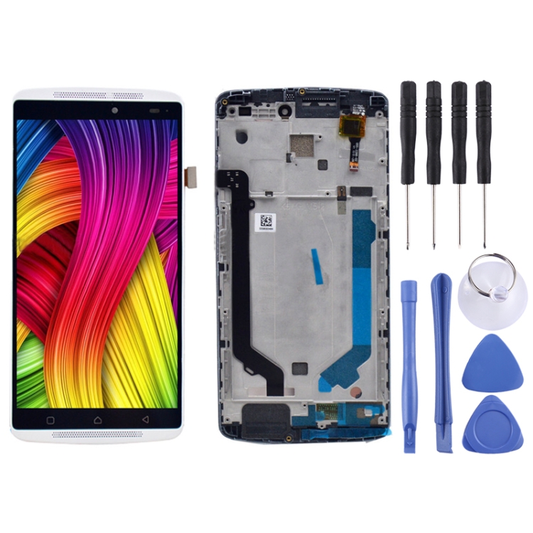 

LCD Screen and Digitizer Full Assembly with Frame for Lenovo K4 Note / A7010 (White)