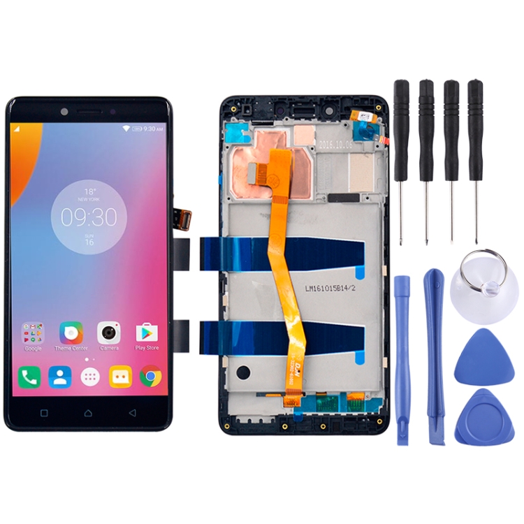 

LCD Screen and Digitizer Full Assembly with Frame for 5.5 inch Lenovo K6 Note K53a48(Black)
