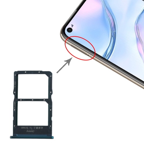 

SIM Card Tray + NM Card Tray for Huawei nova 6 SE(Blue)