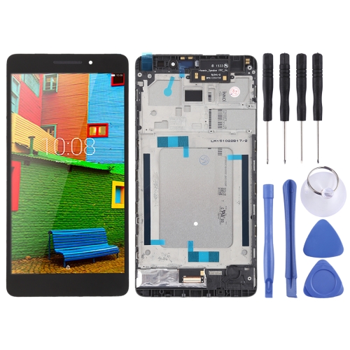 

LCD Screen and Digitizer Full Assembly with Frame for Lenovo PHAB Plus PB1-770 PB1-770N PB1-770M (Black)
