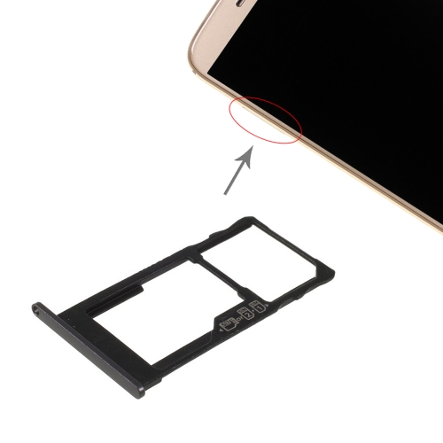 

SIM Card Tray + SIM Card Tray / Micro SD Card Tray for Motorola Moto M XT1662 XT1663 (Black)
