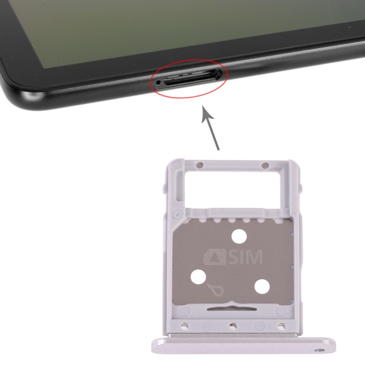 

SIM Card Tray + Micro SD Card Tray for Galaxy Tab S4 10.5 T835 (Silver)