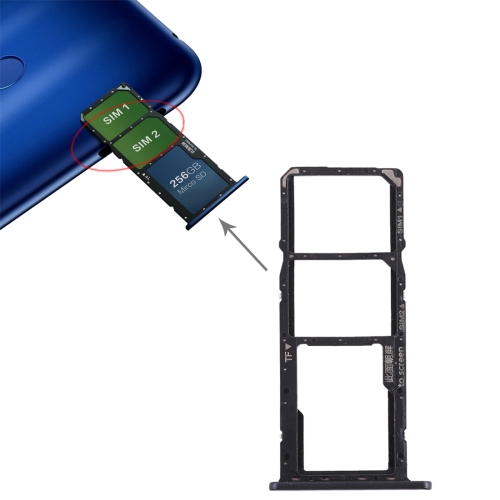 

SIM Card Tray + Micro SD Card Tray for Huawei Honor 8C (Black)