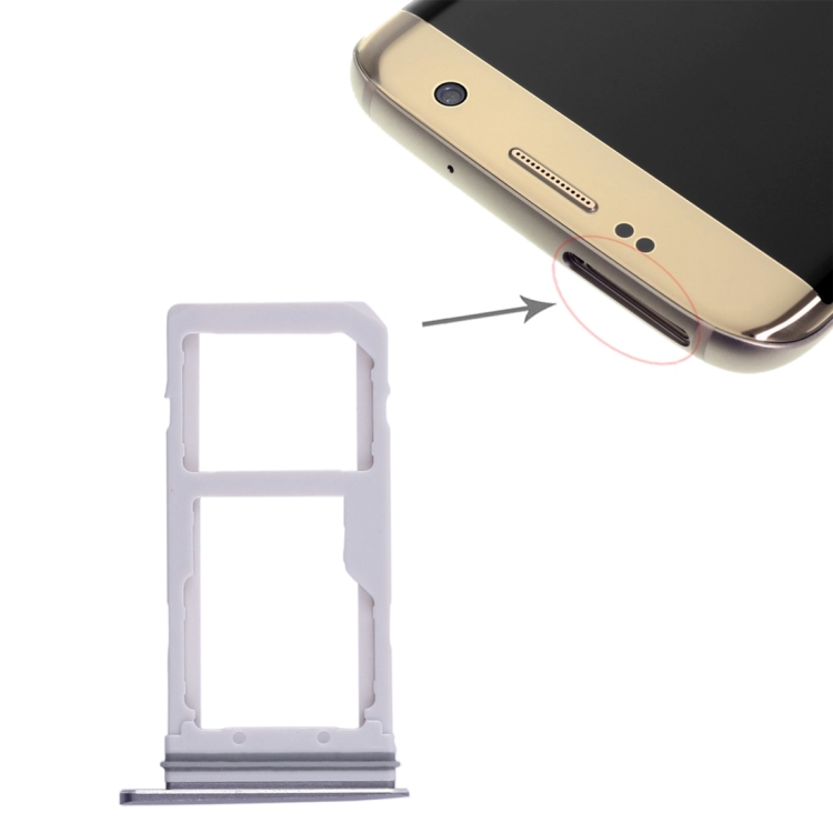 

2 SIM Card Tray / Micro SD Card Tray for Galaxy S7 Edge(Blue)