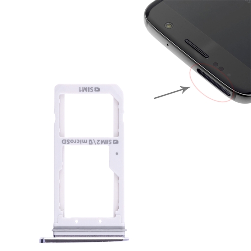 

2 SIM Card Tray / Micro SD Card Tray for Galaxy S7(Black)