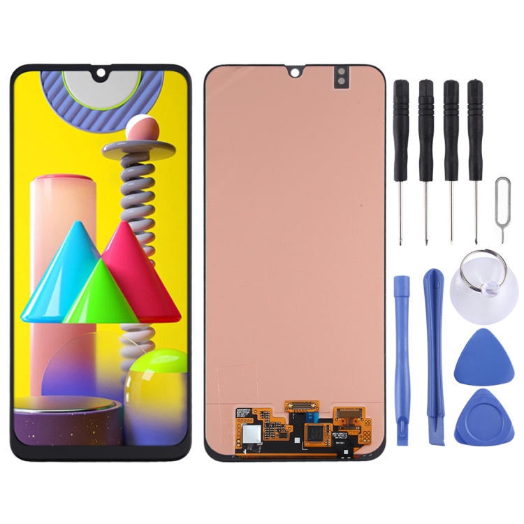 

Super AMOLED Material LCD Screen and Digitizer Full Assembly for Samsung Galaxy M31 (Black)