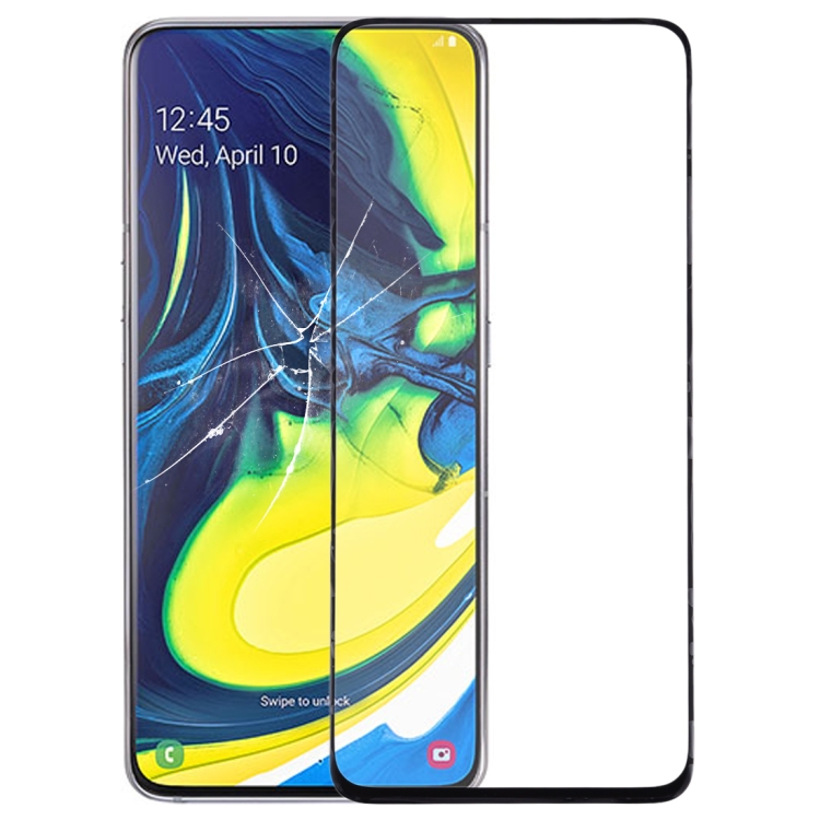 

Front Screen Outer Glass Lens for Galaxy A90 / A80 (Black)