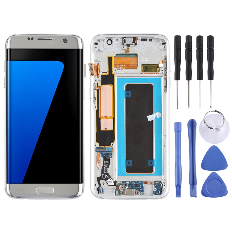 

LCD Screen and Digitizer Full Assembly (Oled Material) (with Frame / Charging Port Flex Cable / Power Button Flex Cable / Volume Button Flex Cable) for Galaxy S7 Edge / G935F / G935FD(Silver)