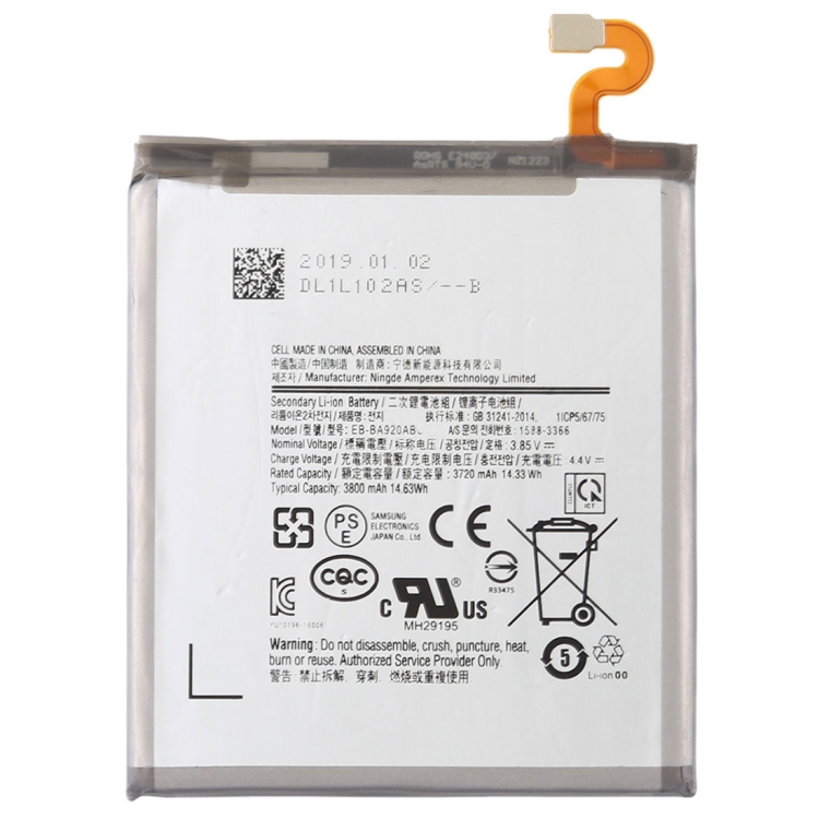 

3720mAh Mobile Phone Replacement Battery for Galaxy A920