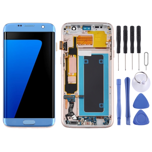 

OLED Material LCD Screen and Digitizer Full Assembly With Frame for Samsung Galaxy S7 Edge / SM-G935F(Blue)