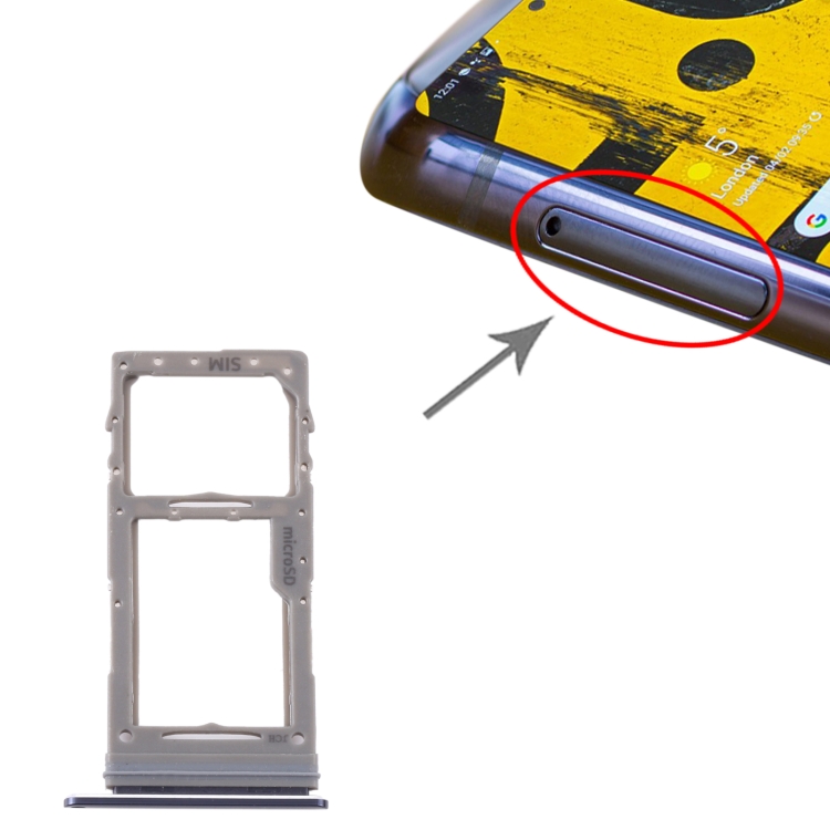 

SIM Card Tray + Micro SD Card Tray for Samsung Galaxy Note 10 Lite SM-N770(Black)