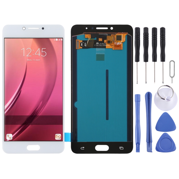 

LCD Screen and Digitizer Full Assembly (OLED Material ) for Galaxy C7 Pro / C7010(White)
