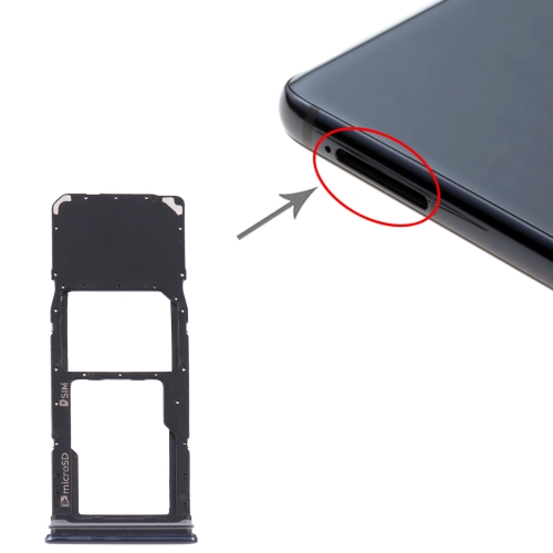 

SIM Card Tray + Micro SD Card Tray for Samsung Galaxy A9 (2018) SM-A920 (Black)