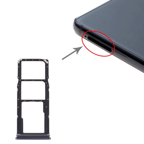 

SIM Card Tray + SIM Card Tray + Micro SD Card Tray for Samsung Galaxy A9 (2018) SM-A920 (Black)