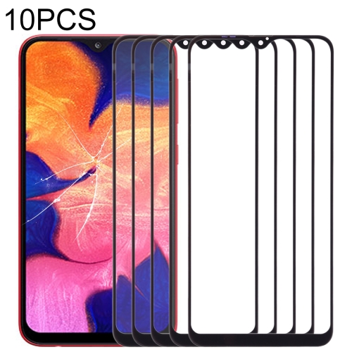 

10 PCS Front Screen Outer Glass Lens for Samsung Galaxy A10 (Black)