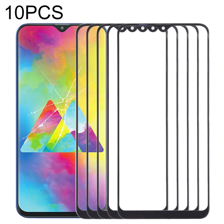 

10 PCS Front Screen Outer Glass Lens for Samsung Galaxy M20 (Black)