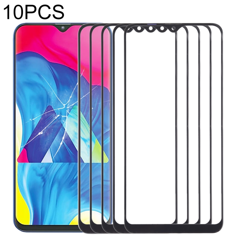 

10 PCS Front Screen Outer Glass Lens for Samsung Galaxy M10 (Black)
