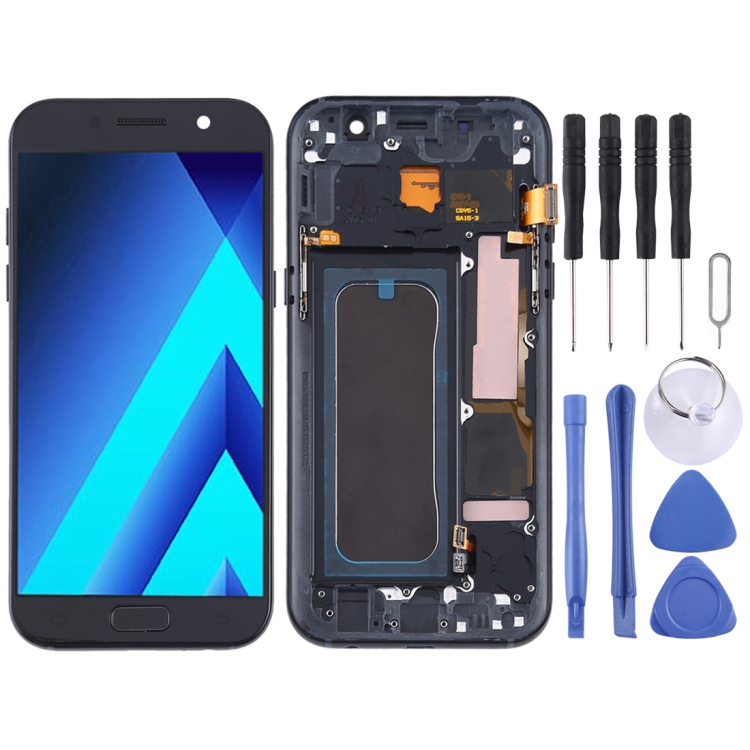 

TFT Material LCD Screen and Digitizer Full Assembly With Frame for Galaxy A5 (2017) SM-A520F(Black)