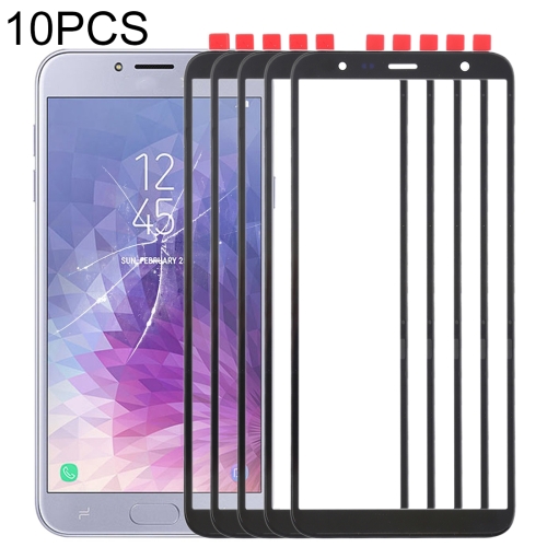 

10 PCS Front Screen Outer Glass Lens for Samsung Galaxy J4+ / J6+ / J610 (Black)