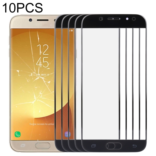 

10 PCS Front Screen Outer Glass Lens for Samsung Galaxy J7 (2017) / J730(Black)