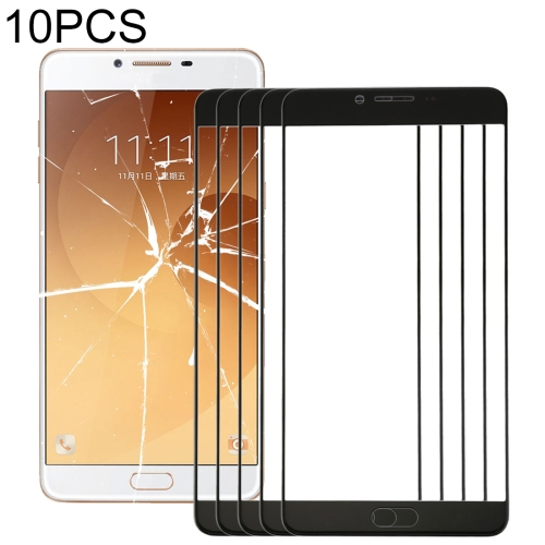 

10 PCS Front Screen Outer Glass Lens for Samsung Galaxy C9 Pro / C900(Black)