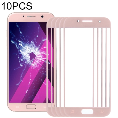 

10 PCS Front Screen Outer Glass Lens for Samsung Galaxy A3 (2017) / A320(Pink)