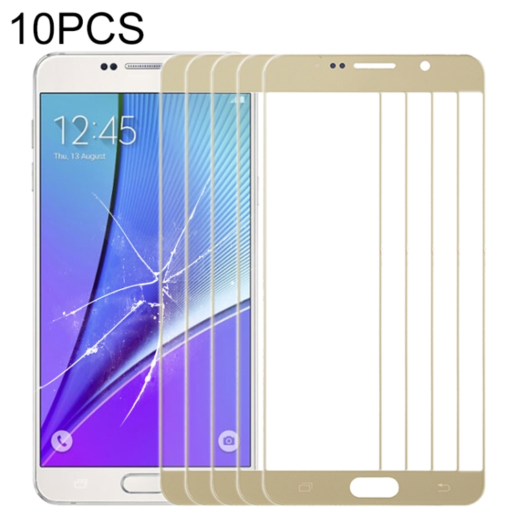 

10 PCS Front Screen Outer Glass Lens for Samsung Galaxy Note 5 (Gold)