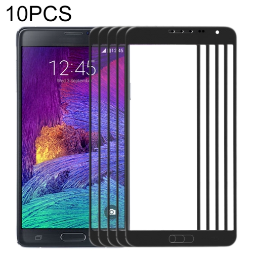 

10 PCS Front Screen Outer Glass Lens for Samsung Galaxy Note 4 / N910 (Black)