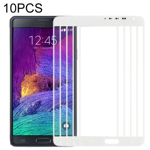 

10 PCS Front Screen Outer Glass Lens for Samsung Galaxy Note 4 / N910 (White)