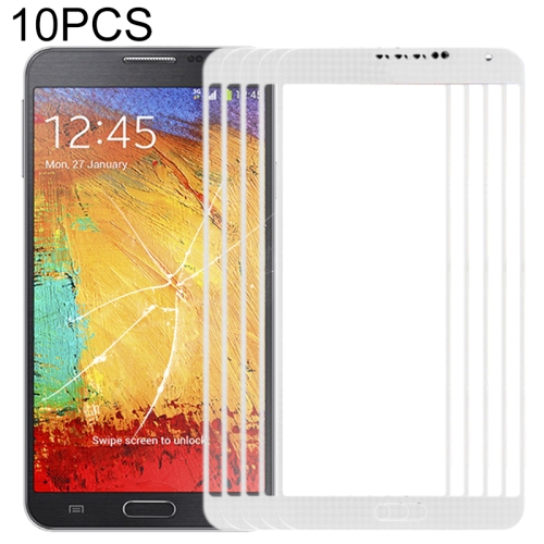 

10 PCS Front Screen Outer Glass Lens for Samsung Galaxy Note III / N9000 (White)