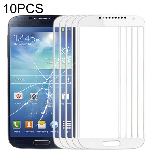 

10 PCS Front Screen Outer Glass Lens for Samsung Galaxy S IV / i9500(White)