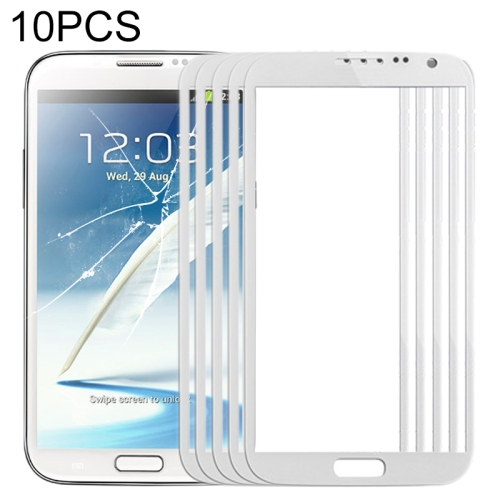

10 PCS Front Screen Outer Glass Lens for Samsung Galaxy Note II / N7100(White)