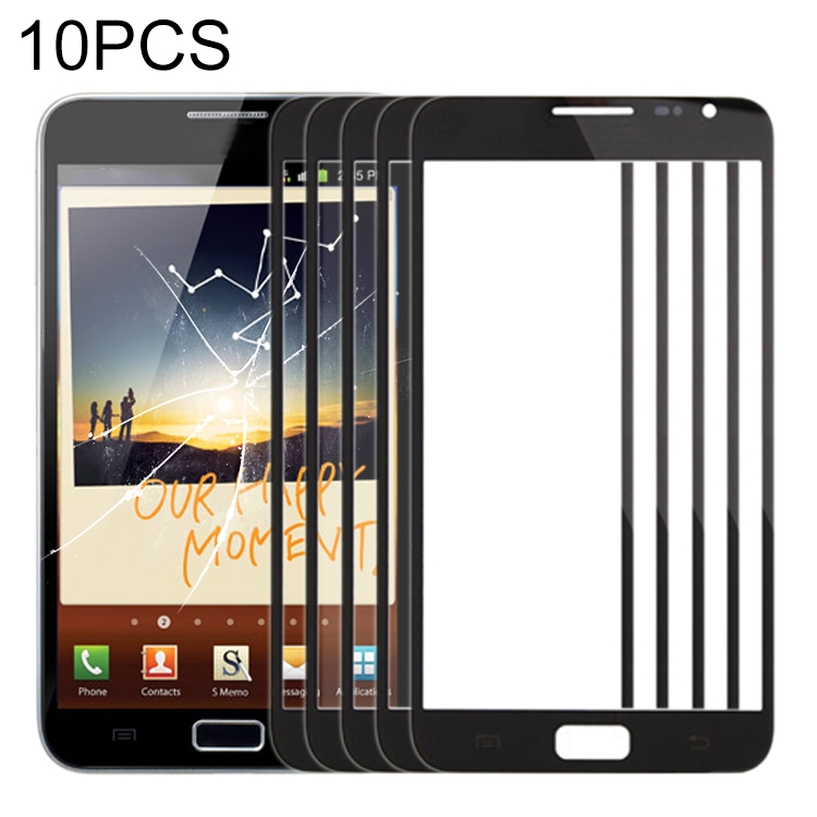 

10 PCS Front Screen Outer Glass Lens for Samsung Galaxy Note N7000 / i9220(Black)