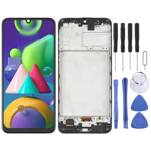 

OLED Material LCD Screen and Digitizer Full Assembly with Frame for Samsung Galaxy M21 SM-M215 (Black)