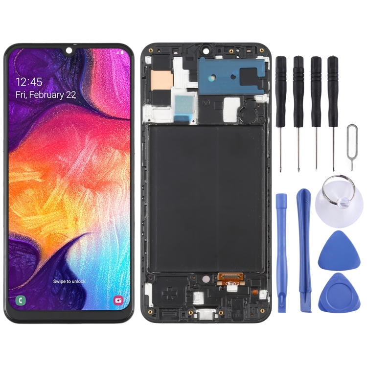 OLED Material LCD Screen and Digitizer Full Assembly with Frame for Samsung Galaxy A50 SM-A505 (Black)
OLED Material LCD Screen and Digitizer Full Assembly with Frame for Samsung Galaxy A50 SM-A505 (Black)