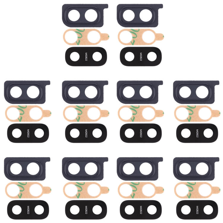 

10 PCS Camera Lens Cover for Galaxy A20 (Black)