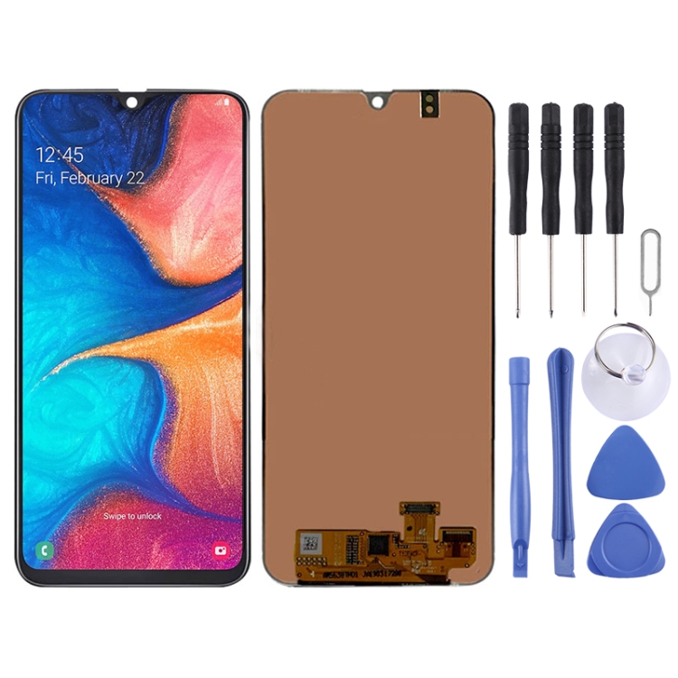 

Original LCD Screen and Digitizer Full Assembly for Galaxy A20(Black)