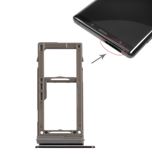 

SIM Card Tray + Micro SD Card Tray for Galaxy Note9 (Black)