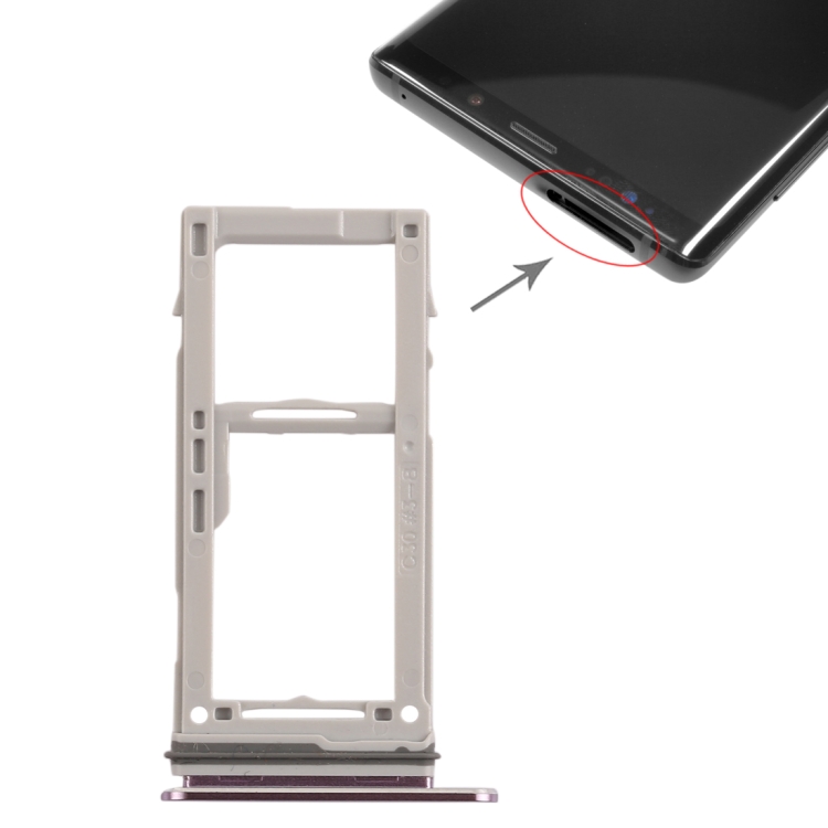 

SIM Card Tray + SIM Card Tray / Micro SD Card Tray for Galaxy Note9 (Purple)