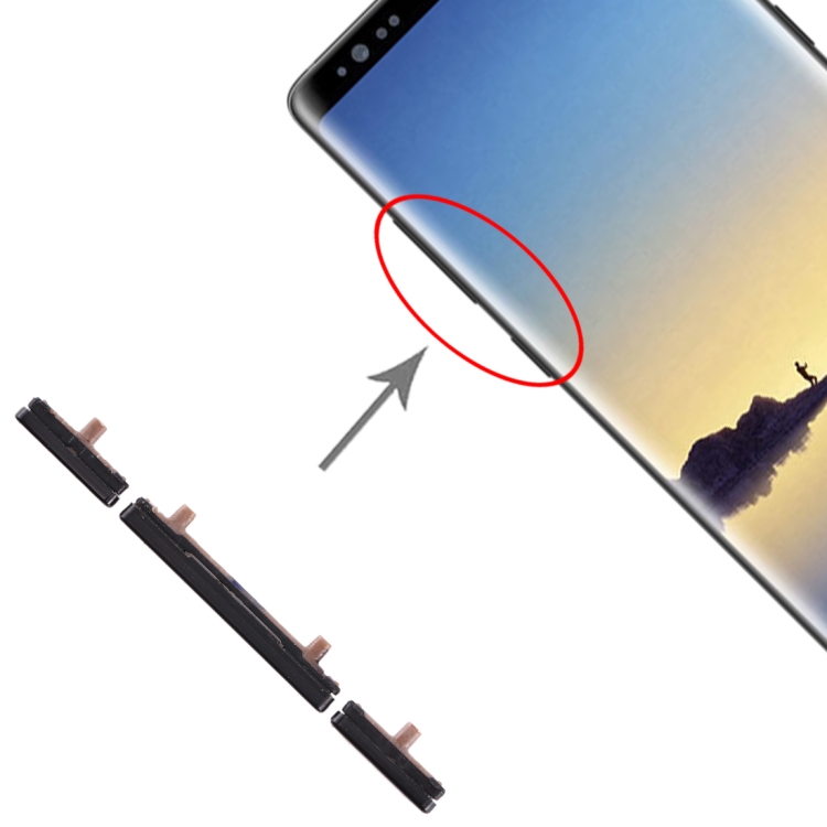 

10 Set Side Keys for Galaxy Note 8(Black)
