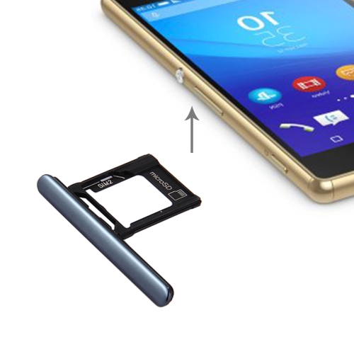 

Micro SD / SIM Card Tray + Card Slot Port Dust Plug for Sony Xperia XZ Premium (Dual SIM Version) (Black)