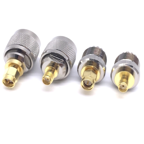 

4 PCS / Set UHF PL259 SO239 to SMA Plug RF Connector Test Converter