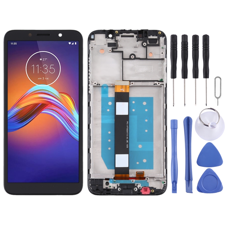 

LCD Screen and Digitizer Full Assembly With Frame for Motorola Moto E6 Play (Black)