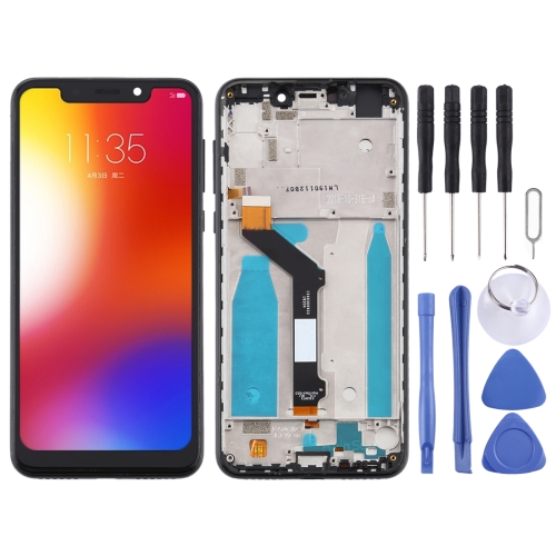 

LCD Screen and Digitizer Full Assembly With Frame for Motorola Moto One (P30 Play) (Black)