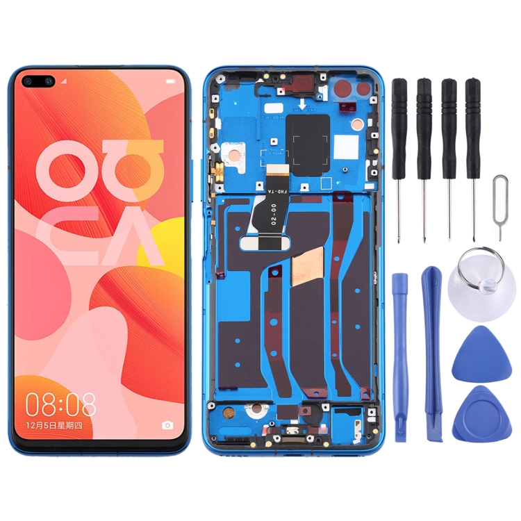 

LCD Screen and Digitizer Full Assembly with Frame for Huawei Nova 6 5G (Dark Blue)